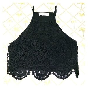 Abercrombie & Fitch black crop top